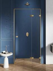 NEW TRENDY Avexa Gold Brushed uși de duș 120 cm înclinabilă auriu periat/sticlă transparentă EXK-1723 (EXK1723)