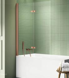 New Trendy New Soleo Copper Brushed paravan cadă 100 cm două piese cupru periat/sticlă transparentă P-0123 (P0123)
