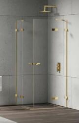 NEW TRENDY Eventa Gold Shine cabină de duș 90x90 cm pătrat auriu luciu/sticlă transparentă EXK-4755 (EXK4755)
