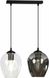 Emibig Istar lampă suspendată 2x60 W negru-transparent-grafit 682/2 (6822)