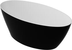 Omnires M+ cadă freestanding 160.5x80.5 cm ovală bicolor SIENAWWBCP