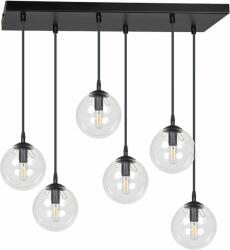 Emibig Cosmo lampă suspendată 6x40 W negru-transparent 711/6 (7116)