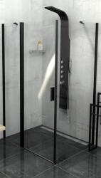 POLYSAN Zoom Line Black perete de duș 80 cm negru mat/sticla transparentă ZL3280B (ZL3280B)