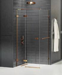 NEW TRENDY Avexa Copper Brushed cabină de duș 100x80 cm dreptunghiular cupru periat/sticlă transparentă EXK-3608 (EXK3608)