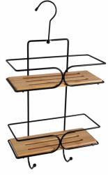 BISK Umbra raft de baie 25 cm negru-lemn 08166 (08166)