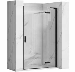 Rea Hugo uși de duș 90 cm înclinabilă negru mat/sticlă transparentă REA-K6604