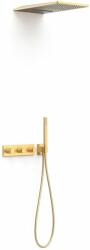 TRES B-System set de duș ascuns cu termostat cu duș de ploaie auriu 30725305OM (30725305OM)