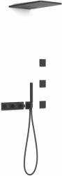 TRES B-System set de duș ascuns cu termostat cu duș de ploaie negru 30725405NM (30725405NM)