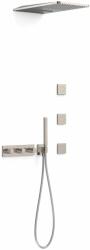 TRES B-System set de duș ascuns cu termostat cu duș de ploaie oţel 30725405AC (30725405AC)