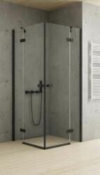 NEW TRENDY Reflexa Black cabină de duș 90x90 cm pătrat negru mat/sticlă transparentă EXK-4978 (EXK4978)