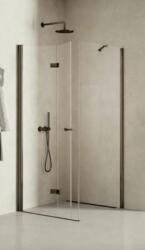 NEW TRENDY New Soleo Gunmetal Brushed cabină de duș 90x90 cm pătrat grafit periat/sticlă transparentă K-2207 (K2207)