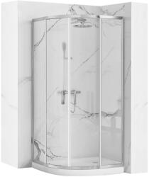 Rea Look cabină de duș 80x80 cm semicircular crom luciu/sticlă transparentă REA-K7904