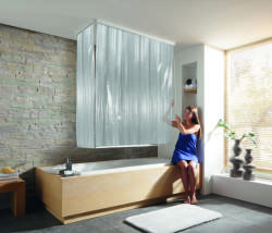 Kleine Wolke Duschrollo jaluzele de duș cu set de casete 240x138 cm transparent-alb 3319108745 (3319108745) Perdea de dus