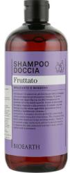 Bioearth Șampon și gel de duș, 2 în 1, cu fructe - Bioearth Red Fruits Shampoo & Body Wash 500 ml