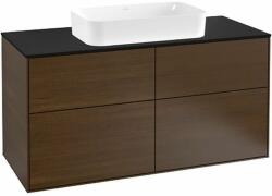 Villeroy & Boch Finion dulap 120x50.1x60.3 cm sub chiuveta pe perete negru-nucă F26200GN (F26200GN)