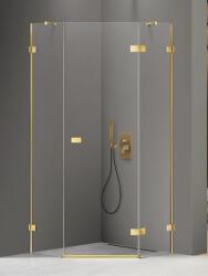 NEW TRENDY Avexa Gold Shine cabină de duș 90x90 cm auriu luciu/sticlă transparentă EXK-3843 (EXK3843)