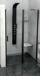 POLYSAN Zoom Line Black uși de duș 110 cm înclinabilă negru mat/sticlă transparentă ZL1311B (ZL1311B)
