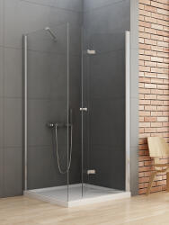 NEW TRENDY New Soleo cabină de duș 90x80 cm dreptunghiular crom luciu/sticlă transparentă D-0152A/D-0088B (D0152A/D0088B)