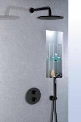 PAFFONI Light set de duș ascuns cu termostat cu duș de ploaie negru LIQ018ZSC2A. NO (LIQ018ZSC2ANO)