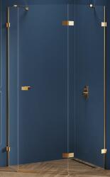 NEW TRENDY Avexa Gold Brushed cabină de duș 100x80 cm auriu periat/sticlă transparentă EXK-3861 (EXK3861)