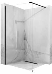 Rea Aero perete de duș 90 cm negru semi lucios/sticla transparentă REA-K7581