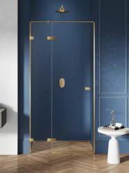NEW TRENDY Avexa Gold Brushed uși de duș 90 cm înclinabilă auriu periat/sticlă transparentă EXK-1716 (EXK1716)