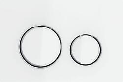 Geberit Sigma50 buton de spălare pentru WC crom lucios-alb 115.884. SI. 1 (115884SI1)