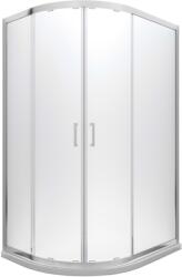 Besco Modern 185 cabină de duș 120x90 cm semicircular crom luciu/sticlă mat MA-120-90-M (MA12090M)