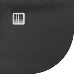 Roca Terran cădiță de duș semirotundă 90x90 cm onix AP10538438401640 (AP10538438401640)