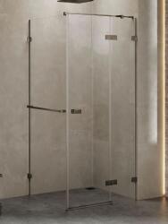 NEW TRENDY Avexa Gunmetal Brushed cabină de duș 110x80 cm dreptunghiular gunmetal periat/sticlă transparentă EXK-3292 (EXK3292)