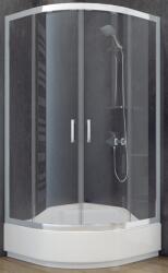 Besco Modern 165 cabină de duș 80x80 cm semicircular crom luciu/sticlă transparentă MP-80-165-C (MP80165C)