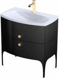 Oristo Louis dulap 81.6x47.7x55.4 cm sub chiuveta pe perete negru OR50-SD2S-82-7 (OR50SD2S827)