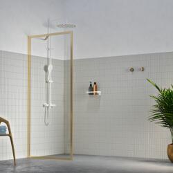 Sealskin Contour perete cabină de duș walk-in 90 cm auriu periat/sticla transparentă CDA30886495100