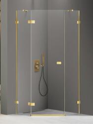 NEW TRENDY Avexa Gold Shine cabină de duș 90x90 cm auriu luciu/sticlă transparentă EXK-3842 (EXK3842)