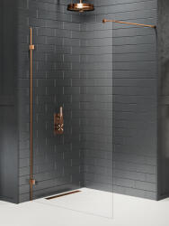 NEW TRENDY Avexa Copper Brushed perete cabină de duș walk-in 50 cm cupru periat/sticla transparentă EXK-7132 (EXK7132)