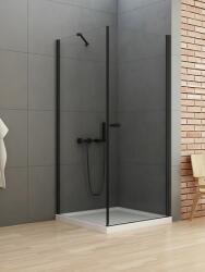 NEW TRENDY New Soleo Black cabină de duș 90x90 cm pătrat negru mat/sticlă transparentă D-0231A/D-0115B (D0231A/D0115B)