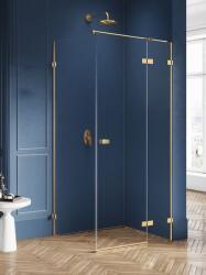 NEW TRENDY Avexa Gold cabină de duș 110x100 cm dreptunghiular auriu periat/sticlă transparentă EXK-1878 (EXK1878)