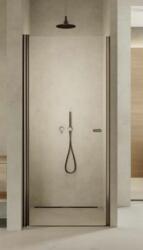 NEW TRENDY New Soleo Gunmetal Brushed uși de duș 90 cm înclinabilă grafit periat/sticlă transparentă D-0530A (D0530A)