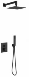 Excellent Keria set cadă și duș ascuns cu termostat cu duș de ploaie negru AREX. SET. 2048BL (AREXSET2048BL)