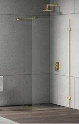NEW TRENDY Eventa Gold Shine perete cabină de duș walk-in 90 cm auriu luciu/sticla transparentă EXK-4840 (EXK4840)