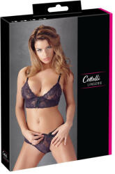 Cottelli Collection - Virágos, csipke melltartó szett (lila) (22122691051) - szexshop