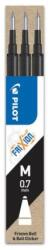 Pilot Rollerball utántöltő, 0, 35 mm, kivehető, PILOT "Frixion Ball/Clicker" 07, fekete, 3 db