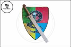  Fa Pajzs karddal - Sárkány szem (PZ-10068)