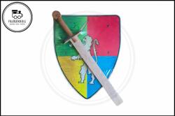  Pajzs karddal - Oroszlán színes (PZ-10067)
