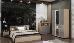 Bogdan Furniture G Спален комплект Мебели Богдан, модел BM-Ava, включващ гардероб, легло, скрин и 2бр. нощни шкафчета