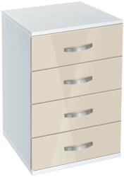 Bogdan Furniture G Скрин с четири чекмеджета Мебели Богдан модел bm-ava500, крем гланц с бяло