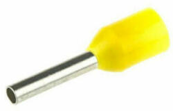  Szigetelt (PA6.6) érvéghüvely, ónozott elektrolitréz, sárga 1mm2, L=16, 84mm (E100) - meleget