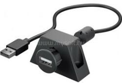 Goobay USB 2.0 nagy sebességű hosszabbító kábel tartókonzollal, fekete 1.2m (GOOBAY_95445) (GOOBAY_95445)