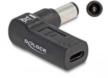 Delock 60008 Laptop töltőkábel adapter USB Type-C anya - Dell 7, 4 x 5, 0 mm apa 90 fokban hajlított (60008)