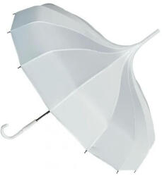 Blooming Brollies Umbrelă cu baston pentru femei Plain White Pagoda BCSPPAWH